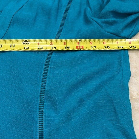 NEW‎ Zac & Rachel | Teal Rayon Button Down Blouse | Women's Teal | Small | NWOT - Picture 10 of 12